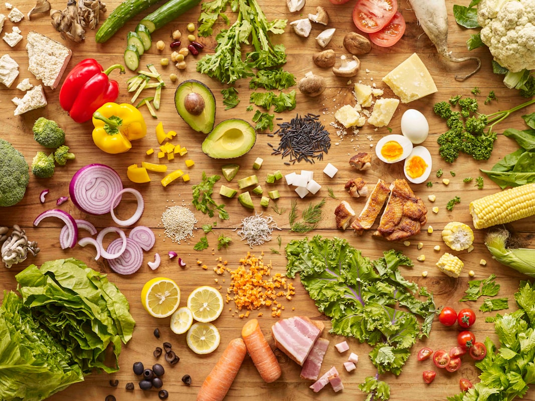 Alimenti freschi e nutrienti per il benessere